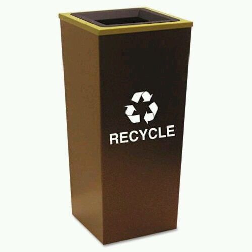 Ex-Cell Metro Collection Recycling Receptacle Square Steel 18 gal Brown