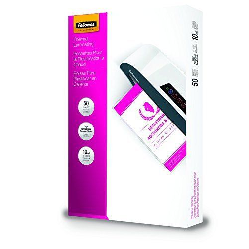 Fellowes 52047 Glossy Laminating Pouches, Legal, 10 mil 50-Pack