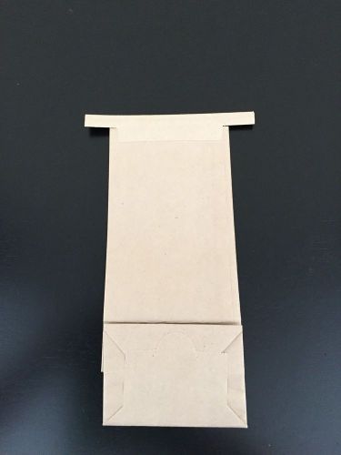 1/2 pound lined kraft plain front tin tie bags - 3-3/8&#034;x 2-1/2&#034; x 7-3/4 for sale