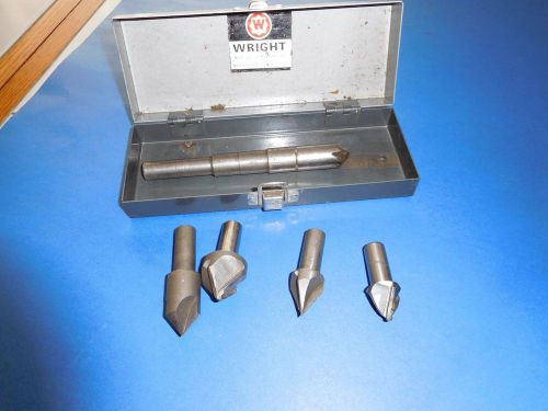Machinest countersinks for 1/2 inch shank lot of 5 w metal case for sale