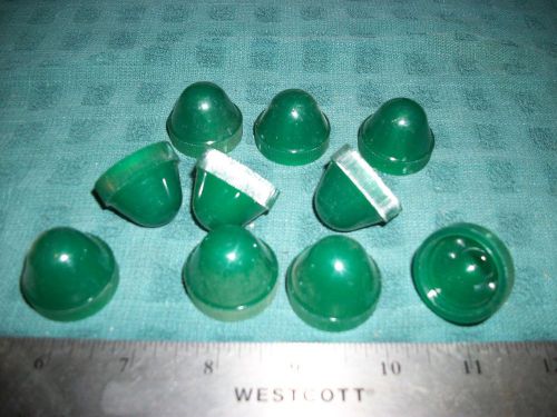 LOT OF VINTAGE GREEN  ROUND 1.20&#034; DIA. INDICATOR LENS! S