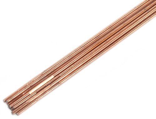 Forney 42326 copper coated brazing rod, 3/32-inch-by-18-inch, 10-rods for sale