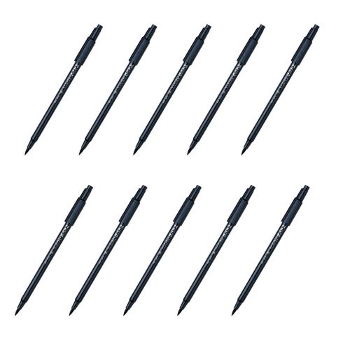 Pentel XSF15-AD Scientific Fude Brush Pen (Fine Point Small) (10pcs) - Black