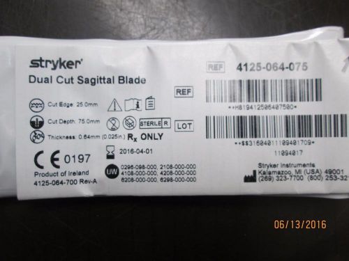 Stryker Dual Cut Sagittal Ref. 4125-064-075