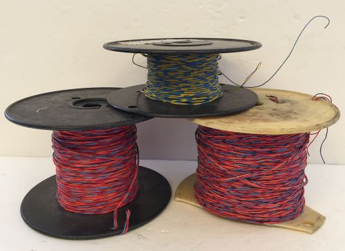 Three partial rolls of 1p 24awg solid wire cross-connect, 7-plus pounds for sale