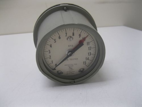 Ashcroft 0-15 psi pressure gauge 3-1/2&#034; face new l6 (1989) for sale