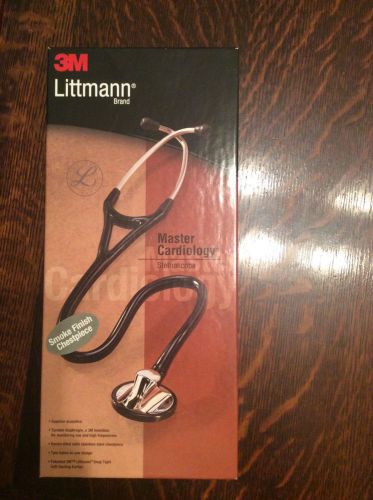 3M Littmann Master Cardiology Smoke Finish - Black Tube Stethoscope 2176 NEW
