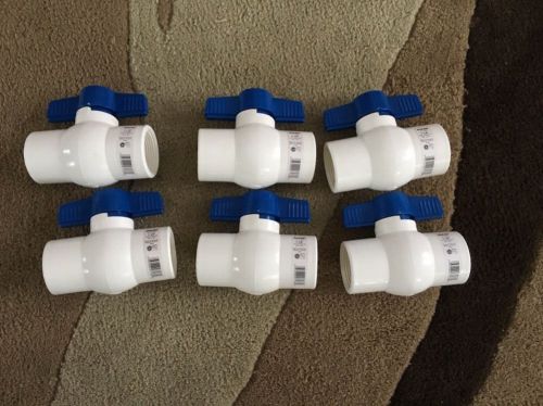 Lot of six(6) ball valve sch40 pvc 1-1/4ips for sale