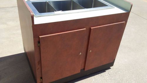 Mobile Concession Cabinet with 3 Compartment Sink &amp; Pipes