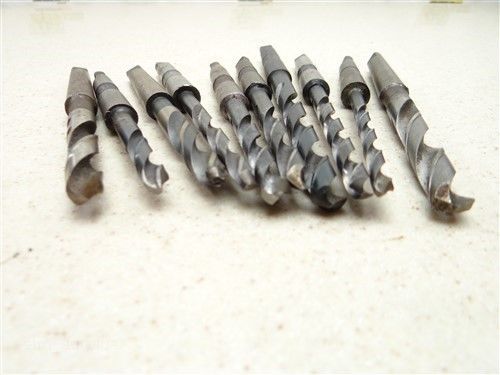 LOT OF 10 1MT DRILLS 7/32&#034; TO 27/64&#034;USA NATIONAL CLE-FORGE