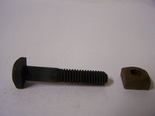 5/16-18 x 1 3/4&#034; square head machine bolts w/square nuts plain finish qty. 25 for sale