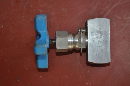 Marsh Instrument 1/4&#034; 316 Stainless Valve Quarter-Turn Valve, 1936 FFG 6000