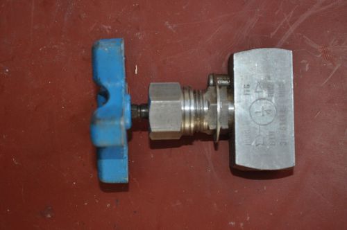 Marsh Instrument 1/4&#034; 316 Stainless Valve Quarter-Turn Valve, 1936 FFG 6000