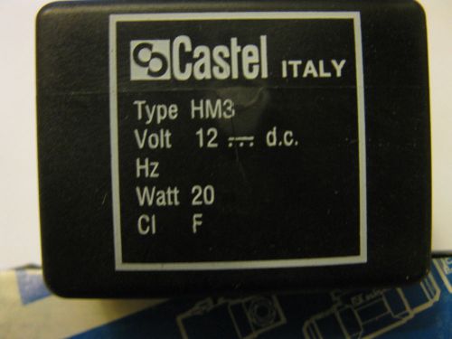 CASTEL  SOLENOID VALVE COIL HM3 12vdc castel 9120/rd1  20w
