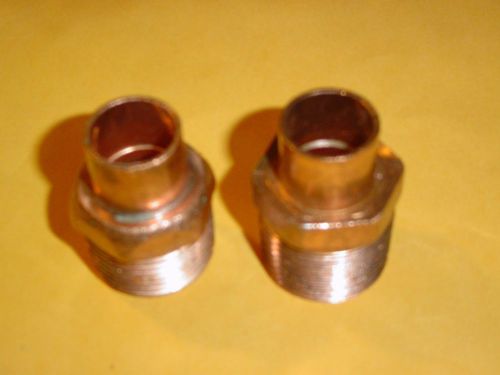 2 copper reducer 3/4&#034; x 1/2&#034;  mip x c nibco copper male adapter fitting nos for sale