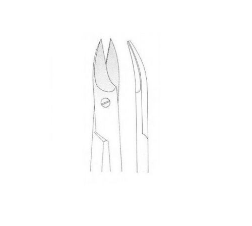 Crown Scissors 4,5&#034; Straight Serrated CDS DENTAL