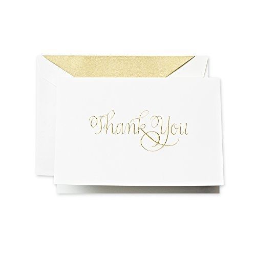 Crane &amp; co. hand engraved calligraphic thank you note (ct1424) for sale