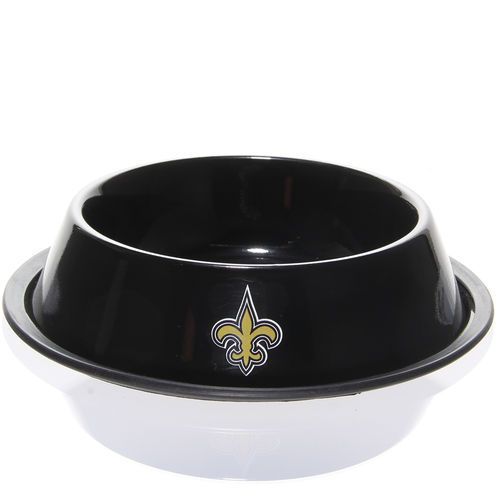 New Orleans Saints 24oz. Black Gloss Pet Bowl