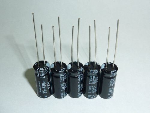 50pcs 470uf 25v470uf 8x20 rubycon yxh high ripple current long life capacitor for sale