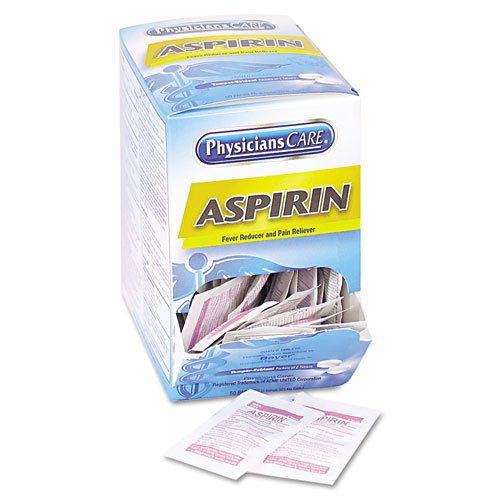 Aspirin medication, two-pack, 50 packs/box for sale