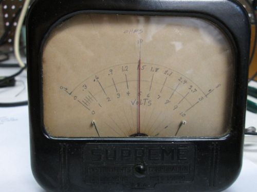 Panel meter, Antique, Made by Supreme Instruments, Greenwood Mississippi