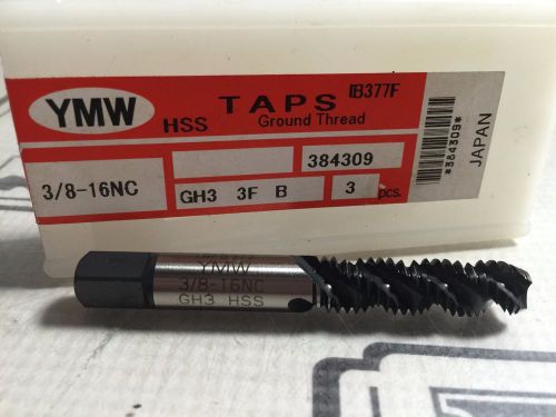 Ymw 3/8-16 nc 3 flute spiral bottom tap for lathe mill tapping machinist for sale