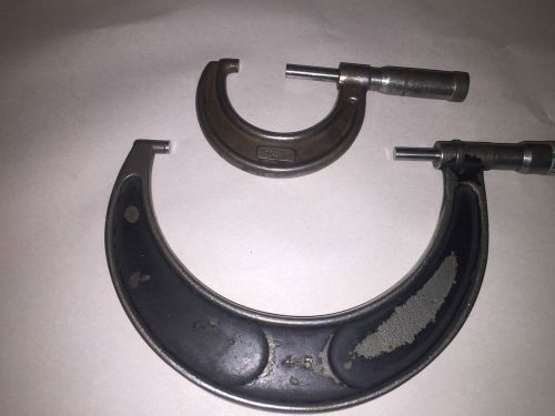 Micrometer 4-5&#034; Inches and SLOCOMB 1-2&#034; Inches