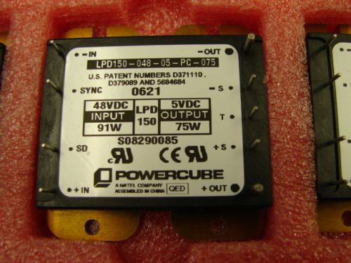 1 pc LPD150-048-05-PC-075 by Powercube DC/DC Converter 48Vdc In - 5Vdc Out 75W