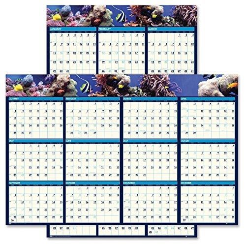 House of doolittle 2016 laminated wipe off wall calendar, 24&#034; x 37&#034;, earthscapes for sale