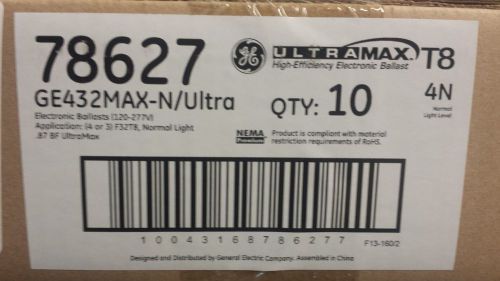 NEW Lot of 10 GE Ultramax Electronic Ballasts GE432MAX-N/Ultra 78627