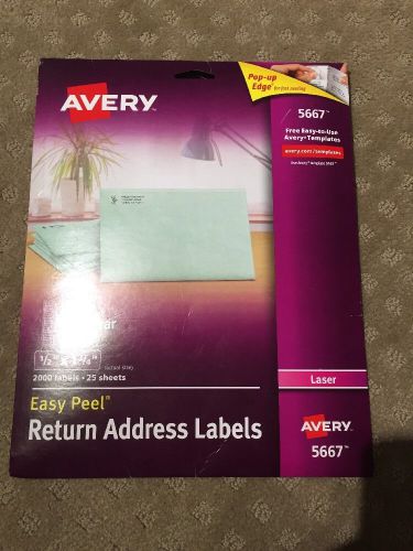 Avery Easy Peel Address Label - 0.5&#034; Width X 1.75&#034; Length 80/sheet Permanent (56