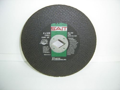 SAIT 8 X 3/32 TYPE 1 C24R-BF MAX. RPM 7,600 CONCRETE,MASONARY,CERMICS NEW NO BOX