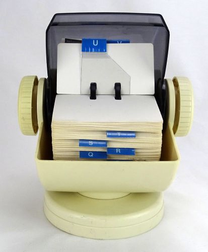 Vintage Rolodex Model NSW 24C Large Covered Swivel Base