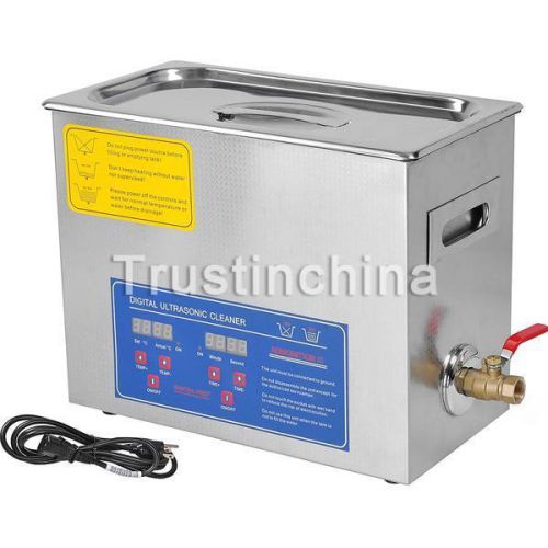 US Stainless Steel 6 L Liter Industry Heated Ultrasonic Cleaner Heater w/Timer t