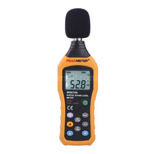 Digital Sound Level Meter Noise dB Meter Measuring 30 to 130dB PEAKMETEMER S6708