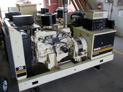 35kw kohler/ford 4.9l, lp or natural gas, standby generator - running takeout! for sale