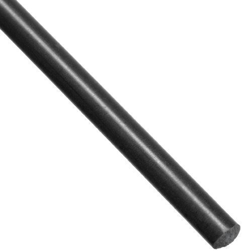 Small Parts Acetal Copolymer Round Rod, Opaque Black, Standard Tolerance, ASTM