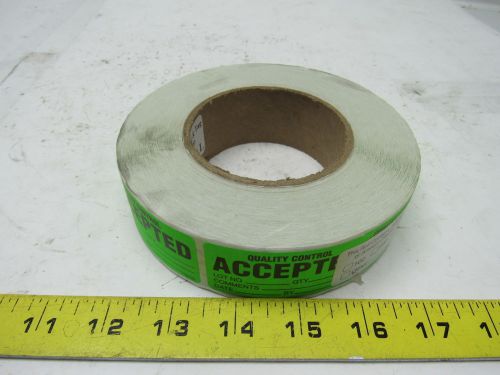 Kennmore l14g-ag 1-1/2&#034; x 2-1/4&#034; self sticking accepted tags roll of 1000 for sale