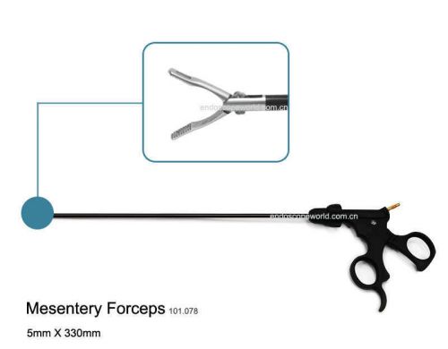 New 5X330mm Mesentery Forceps Laparoscopy