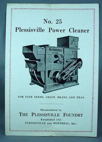 Plessisville Foundry Power Cleaner Fanning Mill #25 Farm Tool Equipment