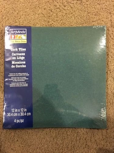 ArtMinds  Cork Tiles 12x12 inches 4 piece Brand New Packaging Craft Office