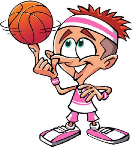 30 Custom Little Pink Basketball Player Personalized Address Labels