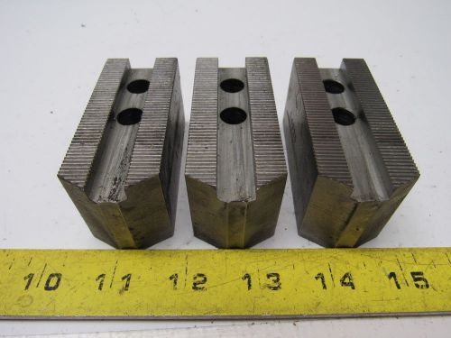 Dillion KW6 Custom Serrated Lathe Chuck Soft Jaws 3/4&#034; OD Radius Set of 3