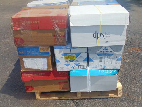 Copy Paper Pallet Lot of 24 Assorted Boxes 11 x 17 &amp; 8.5 x 14   115,000 sheets