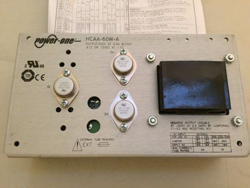Power One HCAA-60W-A Power Supply 5,12,15 VDC