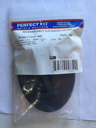 Perfect fit recessed belt clip badge holder style 716 cut 660 for sale