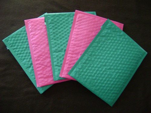 30 Hot Pink &amp; Teal 15 each 8.5 x 11 Bubble Mailer Self Seal Padded Mailer