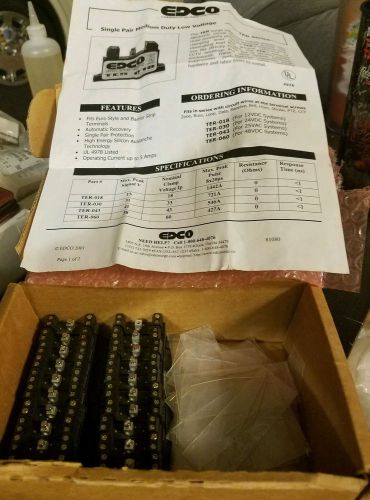 EdcoTER-018 22 Count Low Voltage Polling Loop Initiating Circut Surge Suppressor