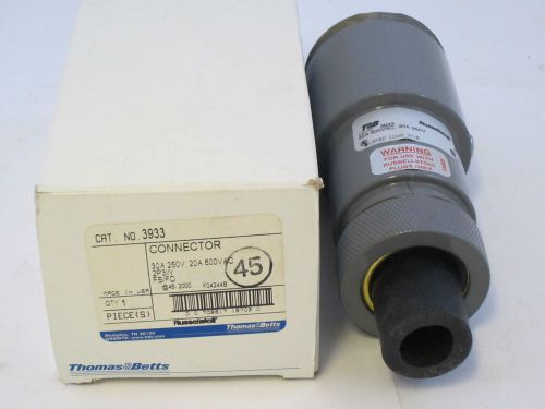 T&amp;b  russellstoll plug 3933 30/20a  250/600vac for sale