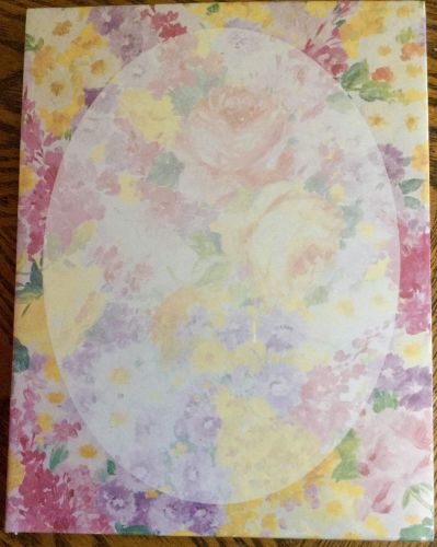 100 Sheets Decorative Computer Printer Stationery Paper-NIP- Floral Flowers